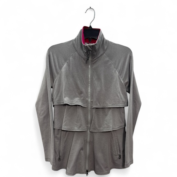 Athleta Jackets & Blazers - ATHLETA RENEW 3 TIERED RUFFLE Full Zip Up JACKET